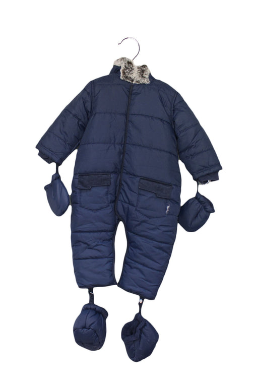 A Navy Snowsuits from Silver Cross in size 6-12M for boy. (Front View)