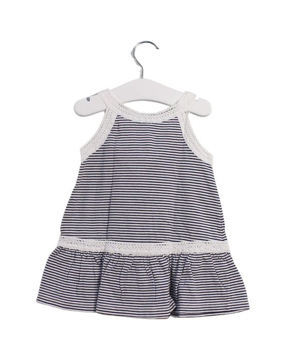 A Navy Sleeveless Dresses from Jim Thompson in size 6-12M for girl. (Back View)