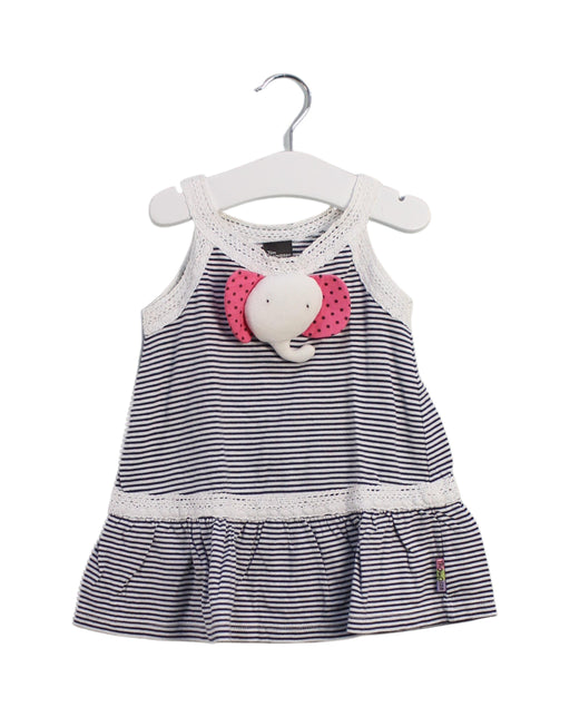 A Navy Sleeveless Dresses from Jim Thompson in size 6-12M for girl. (Front View)