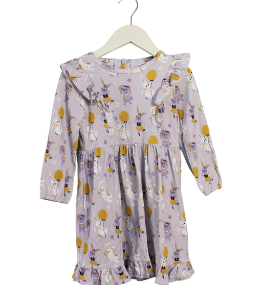 A Purple Long Sleeve Dresses from Cotton Pigs in size 3T for girl. (Front View)