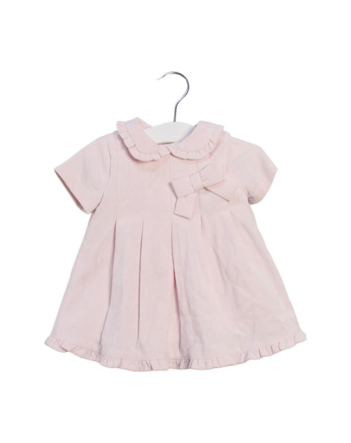 A Pink Short Sleeve Dresses from Tutto Piccolo in size 3-6M for girl. (Front View)