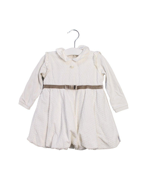 A White Long Sleeve Dresses from Armani in size 6-12M for girl. (Front View)