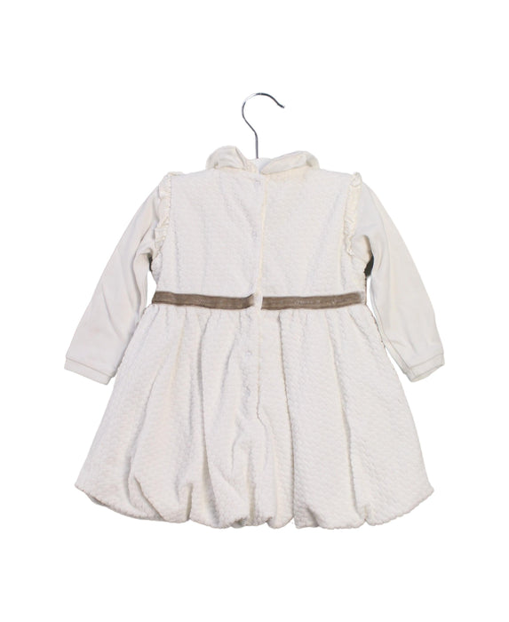 A White Long Sleeve Dresses from Armani in size 6-12M for girl. (Back View)
