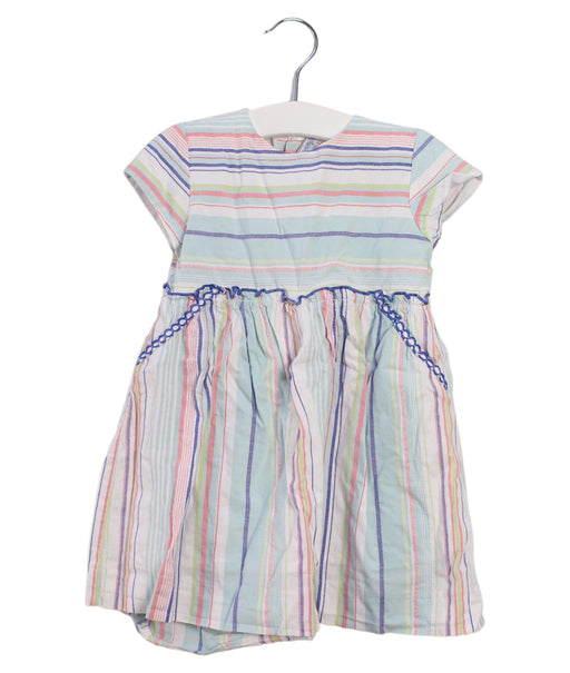 A Blue Short Sleeve Dresses from Ancar in size 3T for girl. (Front View)