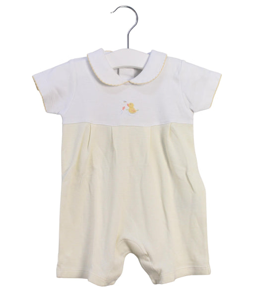 A White Short Sleeve Rompers from Kissy Kissy in size 3-6M for girl. (Front View)