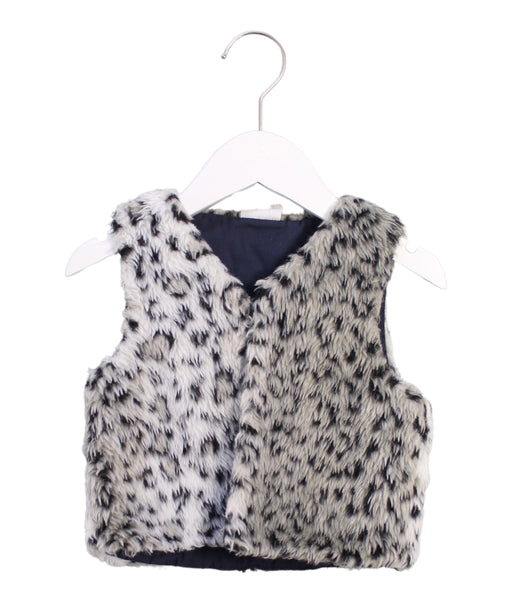 A Navy Outerwear Vests from Seed in size 3T for girl. (Front View)