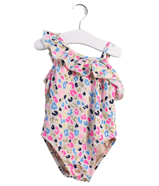 A White Swimsuits from Egg New York in size 4T for girl. (Front View)