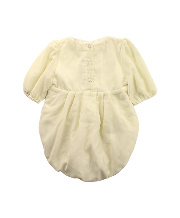 A Yellow Short Sleeve Bodysuits from Benebene in size 2T for girl. (Back View)