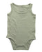 A Green Sleeveless Bodysuits from Mori in size 6-12M for boy. (Front View)