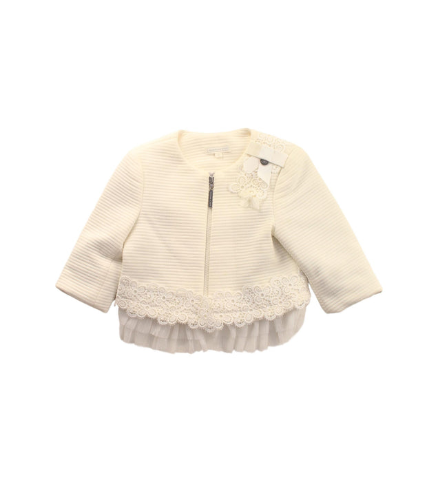 A White Zippered Sweatshirts from Nicholas & Bears in size 2T for girl. (Front View)