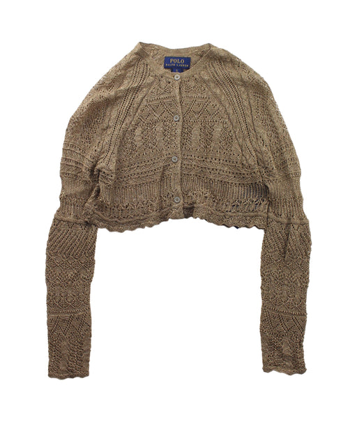 A Brown Cardigans from Polo Ralph Lauren in size 5T for girl. (Front View)