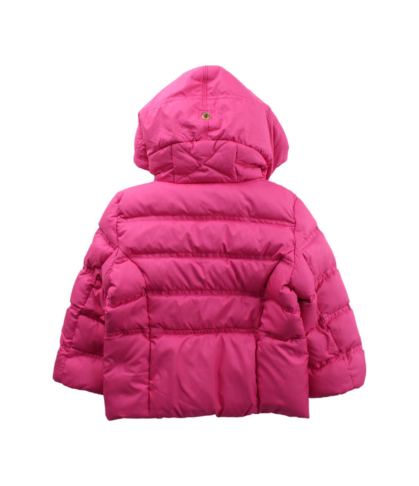 A Pink Puffer/Quilted Jackets from Ralph Lauren in size 2T for girl. (Back View)