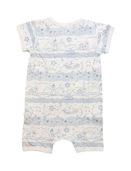 A Blue Short Sleeve Rompers from Wilson & Frenchy in size 6-12M for boy. (Back View)