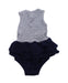 A Blue Sleeveless Bodysuits from Seed in size 12-18M for girl. (Back View)