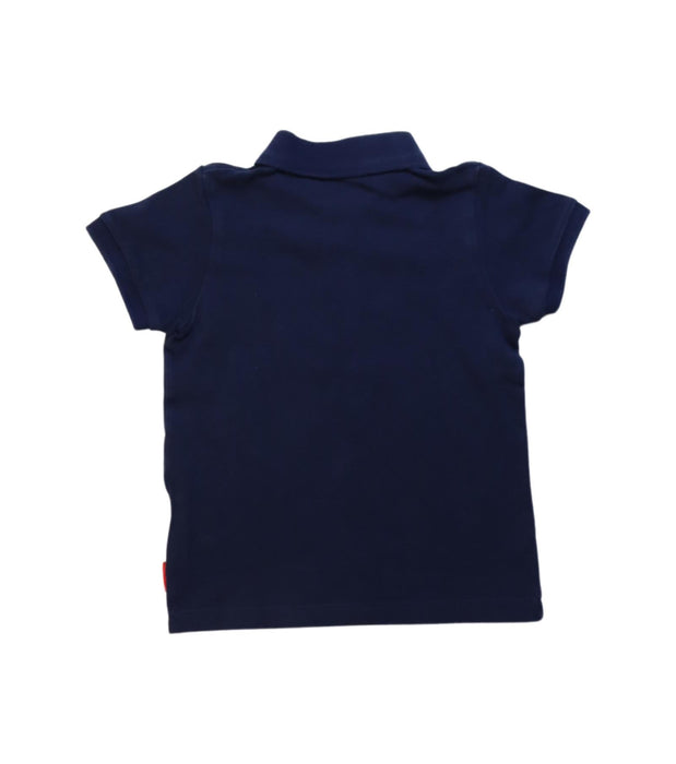 A Navy Short Sleeve Polos from Miki House in size 2T for boy. (Back View)