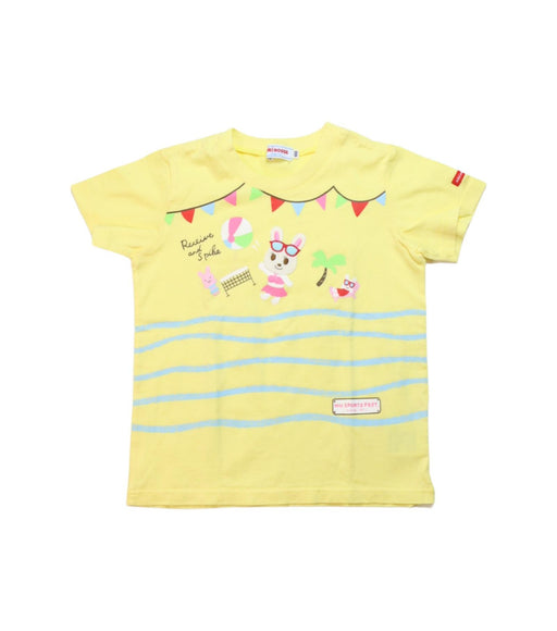 A Multicolour Short Sleeve T Shirts from Miki House in size 2T for girl. (Front View)