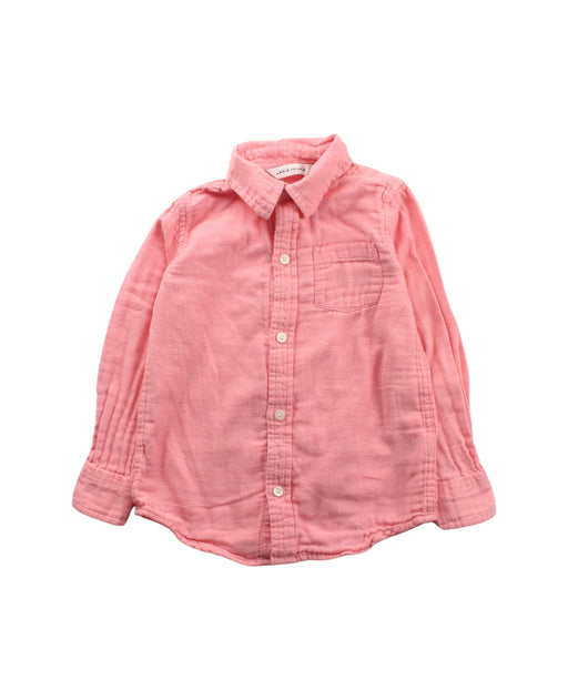 A Pink Long Sleeve Shirts from Janie & Jack in size 3T for girl. (Front View)