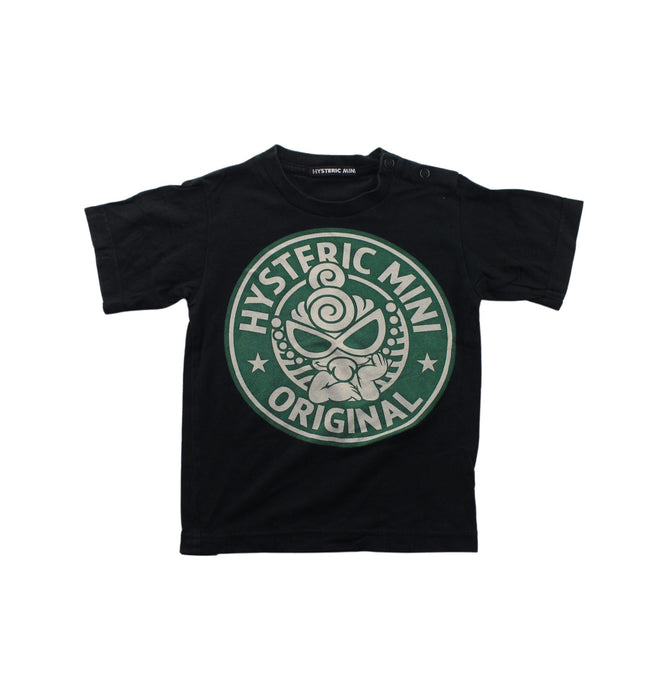 A Black Short Sleeve T Shirts from Hysteric Mini in size 18-24M for boy. (Front View)
