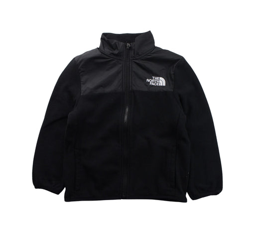 A Black Zippered Sweatshirts from The North Face in size 5T for boy. (Front View)