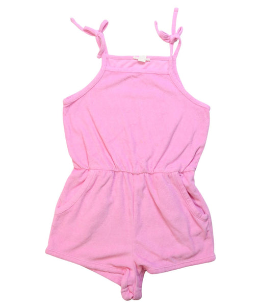 A Pink Sleeveless Rompers from Crewcuts in size 7Y for girl. (Front View)