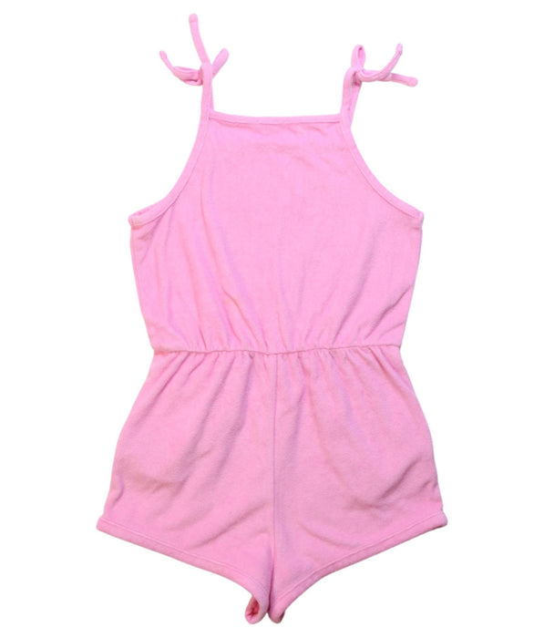 A Pink Sleeveless Rompers from Crewcuts in size 7Y for girl. (Back View)