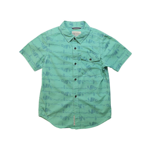 A Blue Short Sleeve Shirts from Lucky Brand in size 6T for boy. (Front View)
