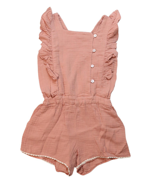 A Pink Sleeveless Rompers from Petite Lucette in size 4T for girl. (Front View)