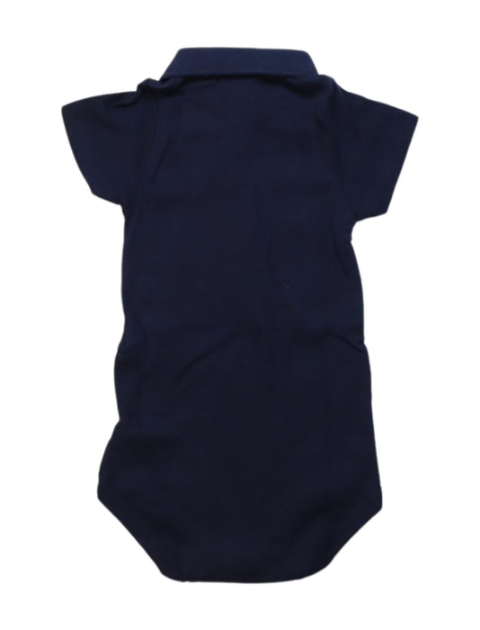 A Navy Short Sleeve Bodysuits from Petit Bateau in size 3-6M for boy. (Back View)