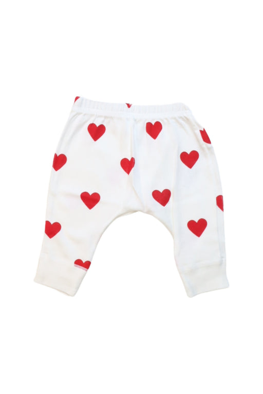 A White Casual Pants from Petit Bateau in size 0-3M for girl. (Front View)
