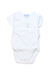 A White Short Sleeve Bodysuits from Jacadi in size 0-3M for neutral. (Front View)
