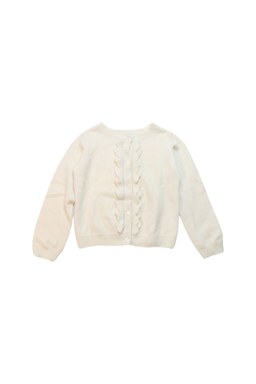 A White Cardigans from Jacadi in size 3T for girl. (Front View)
