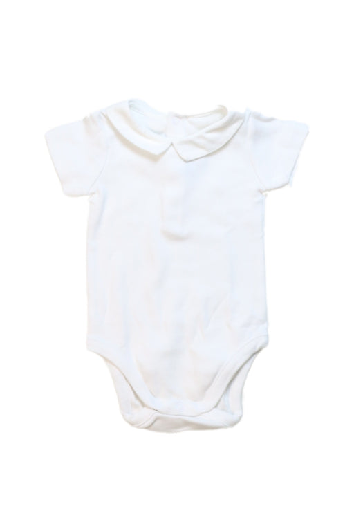 A White Short Sleeve Bodysuits from Jacadi in size 0-3M for neutral. (Front View)