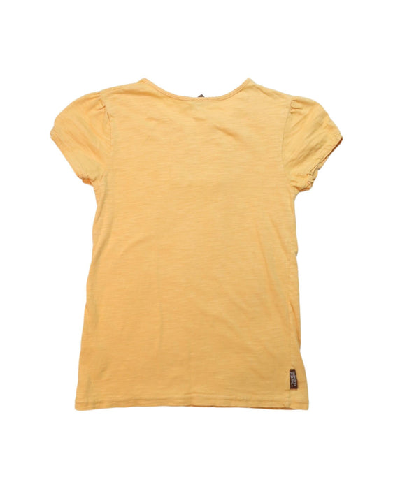 A Yellow Short Sleeve Tops from Ragmart in size 7Y for girl. (Back View)