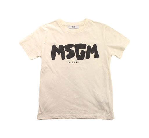 A White Short Sleeve T Shirts from MSGM in size 6T for boy. (Front View)