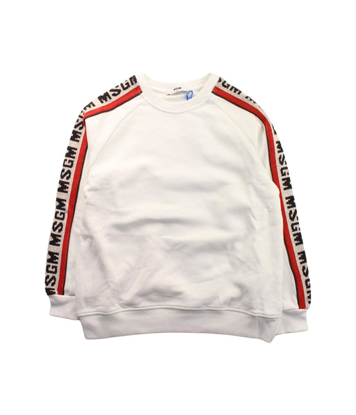 A White Crewneck Sweatshirts from MSGM in size 8Y for boy. (Front View)
