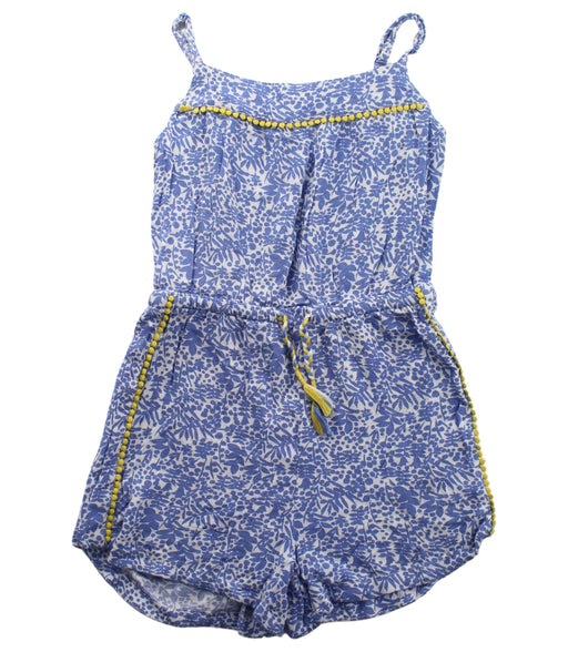 A Blue Sleeveless Rompers from Boden in size 6T for girl. (Front View)