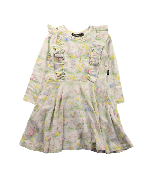 A White Long Sleeve Dresses from Rock Your Kid in size 4T for girl. (Front View)