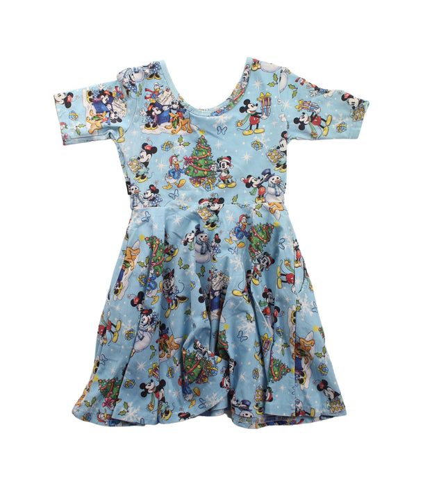 A Blue Short Sleeve Dresses from Rock Your Kid in size 5T for girl. (Back View)