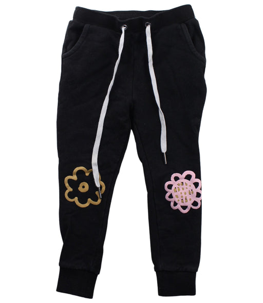 A Black Sweatpants from Minti in size 4T for girl. (Front View)