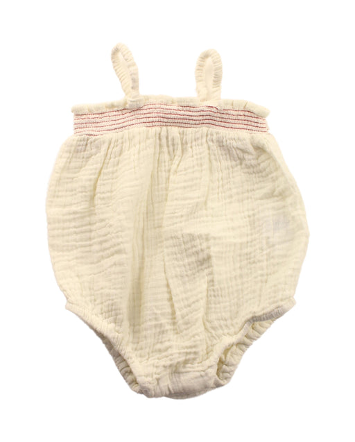 A White Sleeveless Bodysuits from Bout'Chou in size 0-3M for girl. (Front View)