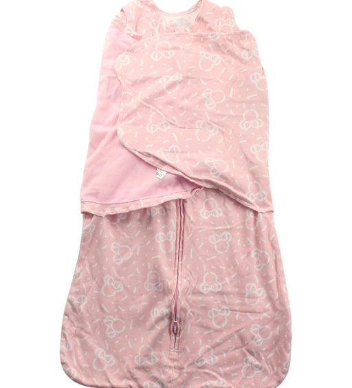 A Pink Swaddles from HALO in size 3-6M for girl. (Front View)