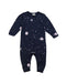 A Navy Long Sleeve Jumpsuits from Nature Baby in size 3-6M for neutral. (Front View)