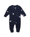 A Navy Long Sleeve Jumpsuits from Nature Baby in size 3-6M for neutral. (Back View)