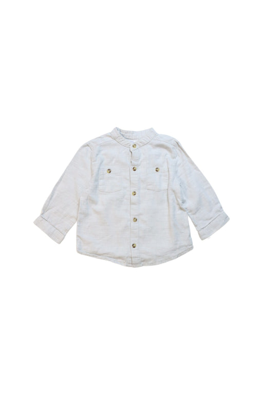 A White Long Sleeve Shirts from Bout'Chou in size 6-12M for boy. (Front View)