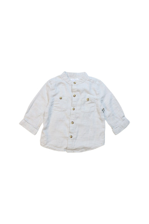 A White Long Sleeve Shirts from Bout'Chou in size 3-6M for boy. (Front View)