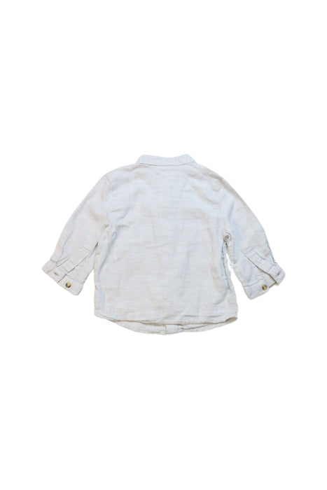 A White Long Sleeve Shirts from Bout'Chou in size 3-6M for boy. (Back View)