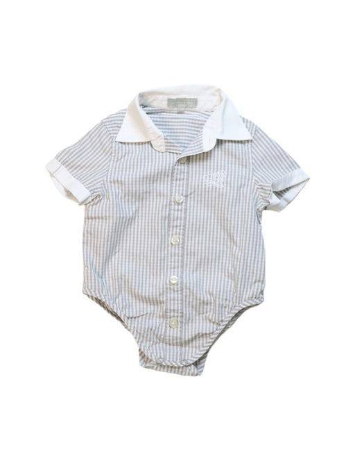 A Grey Short Sleeve Bodysuits from Nicholas & Bears in size 6-12M for boy. (Front View)