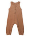 A Brown Sleeveless Jumpsuits from Quincy Mae in size 12-18M for girl. (Front View)