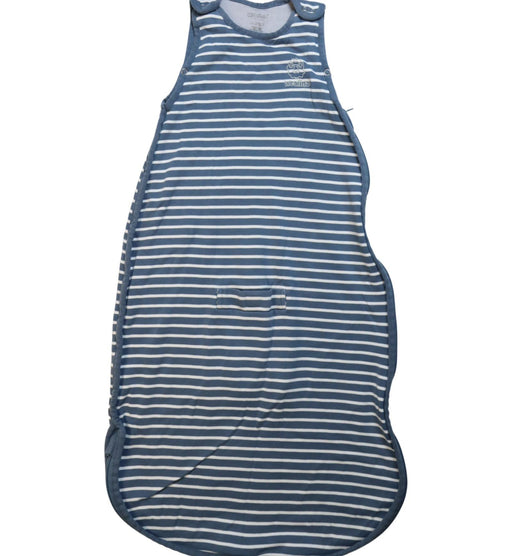 A Blue Sleepsacs from Woolino in size 12-18M for neutral. (Front View)