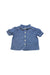 A Blue Short Sleeve Shirts from Bonpoint in size 4T for girl. (Front View)